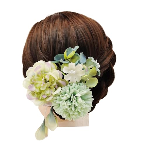 Haarnadel mit Hortensien-Blume, chinesischer Han, baumelnde Perle, Haarspangen, rutschfeste Essstäbchen, Haarnadel für Haarstyling, Damen, Haarkamm für Partys, Hochzeiten von HIOPOIUYT