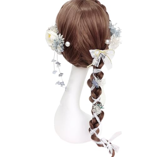 Haarnadeln aus Temperament, bunte Blume, chinesische Frühlings-Haarnadeln, Hochzeitshaarschmuck für Frauen, langes Haar, für Frauen, dekoratives japanisches Blumenhaar für Haare und von HIOPOIUYT