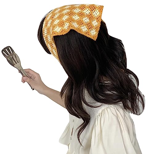 Häkelhaarbandanas für Mädchen, Strassenschnappe, dekoratives Kopftuch, modisches Accessoire, gestricktes Stirnband, Bohemian-Kopftuch von HIOPOIUYT