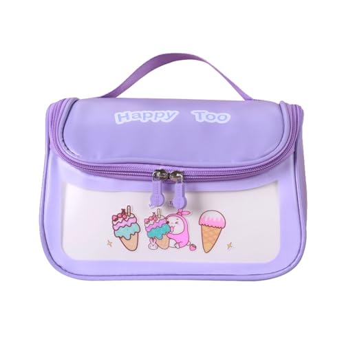 Kosmetiktasche mit großer Kapazität, wasserdicht, Reise-Make-up-Tasche, Cartoon-Kosmetik-Organizer für Damen und Mädchen, Kosmetiktasche, transparent, Reise-Make-up-Tasche, wasserdicht, von HIOPOIUYT