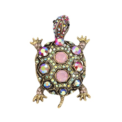 Legierungsschildkröten Broschen Mit Funkelnden Strasssteinen Frauen Modische Stifte Unisex Tierschmuck Für Partys Und Tägliche Verwendung von HIOPOIUYT