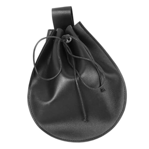 Mittelalterliche Gürteltasche aus Leder, Renaissances-Kostüm-Zubehör, LARP, Gürteltasche, Bauchtasche, PU-Leder, Münzgeldbörse, Geschenke, Renaissances-Kostüm, Accessoires für Herren, Schwarz Mittelalterliche Gürteltasche aus Leder, Renaissances-Kostüm-Zubehör, LARP, Gürteltasche, Bauchtasche, PU-Leder, Münzgeldbörse, Geschenke, Renaissances-Kostüm, Accessoires für Herren, Schwarz von HIOPOIUYT