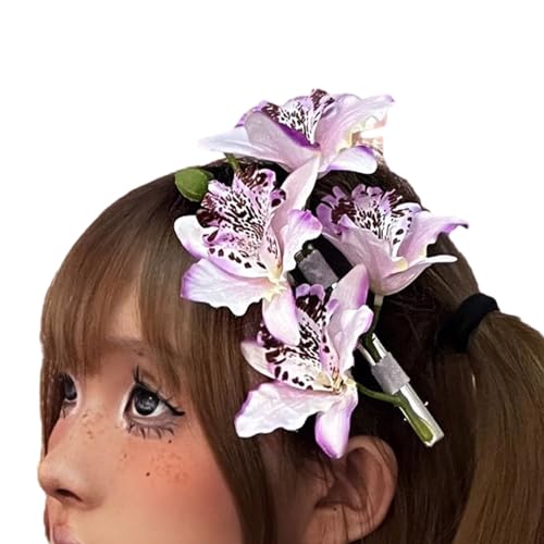 Niedliche Prinzessinnen-Haarspangen, Haarnadel, 2000er-Jahre, Blume, Japonismus, Kopfschmuck, Entenschnabel-Clip, Zubehör, Brautschmuck, Pony, Kopfschmuck, Blumen-Haarnadeln, Haar für Frauen von HIOPOIUYT