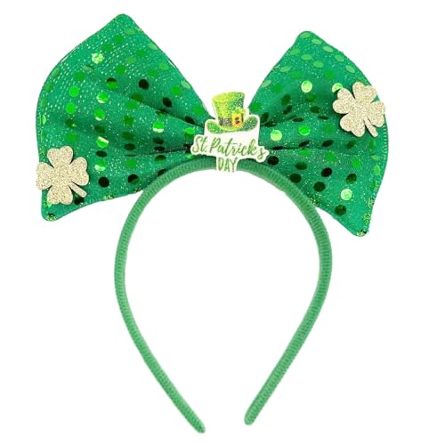 Patrick's Day Haarreif für Erwachsene, glänzendes Glitzer-Puder, irische Pailletten, Festival, Party, Haarreif für Teenager, Kopfschmuck, Patrick's Day Haarband von HIOPOIUYT