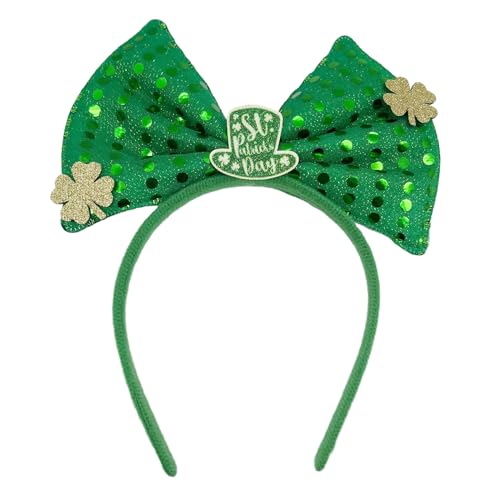 Patrick's Day Haarreif für Erwachsene, glänzendes Glitzer-Puder, irische Pailletten, Festival, Party, Haarreif für Teenager, Kopfschmuck, Patrick's Day Haarband von HIOPOIUYT