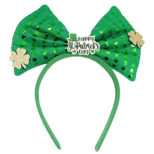 Patrick's Day Haarreif für Erwachsene, glänzendes Glitzer-Puder, irische Pailletten, Festival, Party, Haarreif für Teenager, Kopfschmuck, Patrick's Day Haarband von HIOPOIUYT