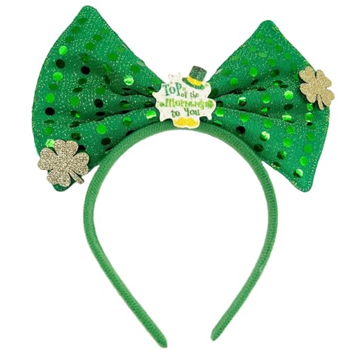 Patrick's Day Haarreif für Erwachsene, glänzendes Glitzer-Puder, irische Pailletten, Festival, Party, Haarreif für Teenager, Kopfschmuck, Patrick's Day Haarband von HIOPOIUYT