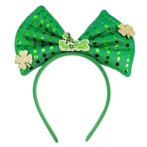 Patrick's Day Haarreif für Erwachsene, glänzendes Glitzer-Puder, irische Pailletten, Festival, Party, Haarreif für Teenager, Kopfschmuck, Patrick's Day Haarband von HIOPOIUYT