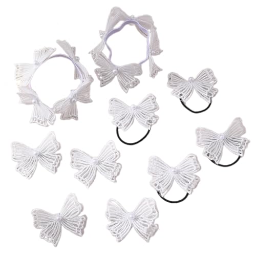 Schmetterlings-Haarband, elastisch, 10 Stück, modisches Haargummi, weibliches Zubehör, Haarbänder-Set für Damen und Mädchen von HIOPOIUYT