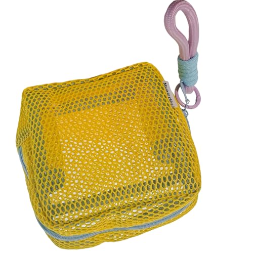 Stilvoller Dopamines Kosmetik-Organizer mit großem Fassungsvermögen, geräumige Make-up-Tasche mit Reißverschluss und Griff, gelb Stilvoller Dopamines Kosmetik-Organizer mit großem Fassungsvermögen, geräumige Make-up-Tasche mit Reißverschluss und Griff, gelb von HIOPOIUYT