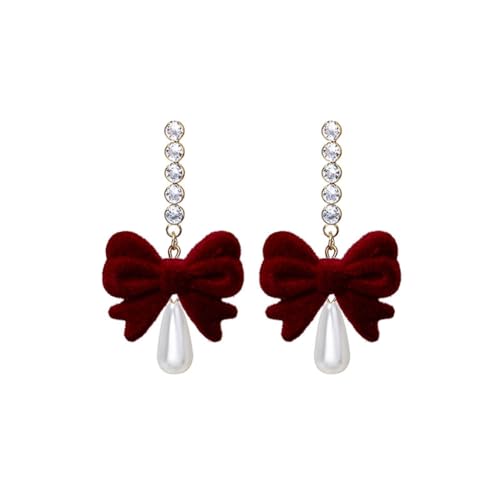 Vintage Bowknot Quasten Ohrringe Einfache baumelnde Ohrringe Mode Neujahr Tropfen Ohrringe Schmuck Kleine Creolen, Metalllegierung, Flanell Vintage Bowknot Quasten Ohrringe Einfache baumelnde Ohrringe Mode Neujahr Tropfen Ohrringe Schmuck Kleine Creolen, Metalllegierung, Flanell von HIOPOIUYT