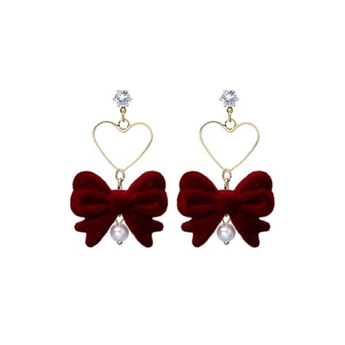 Vintage Bowknot Quasten Ohrringe Einfache baumelnde Ohrringe Mode Neujahr Tropfen Ohrringe Schmuck Kleine Creolen, Metalllegierung, Flanell Vintage Bowknot Quasten Ohrringe Einfache baumelnde Ohrringe Mode Neujahr Tropfen Ohrringe Schmuck Kleine Creolen, Metalllegierung, Flanell von HIOPOIUYT