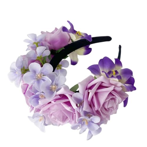 Zarte Blumen-Haarreif, Frühlings-Stirnband, Hochzeit, Party, Braut, Bohemian-Stil, Blumen-Haarbänder für Frauen, böhmische Blumen-Haarbänder für Frauen, böhmische Stirnbänder von HIOPOIUYT