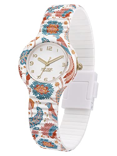 HIP HOP, Damenuhr Crochet Collection HWU1085, mit Only Time - 3H Quartz Uhrwerk, Silikonarmband und Sicherheitsverschluss, Mehrfarbig von HIP HOP