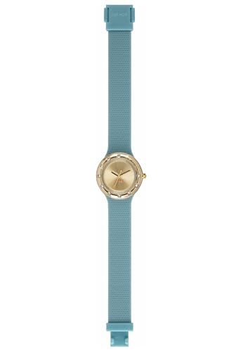 HIP HOP Armbanduhr Frau Metal quadrante Champagne e uhrarmband in silizium, Metall blau, Werk TIME JUST - 3H QUARZUHR von HIP HOP