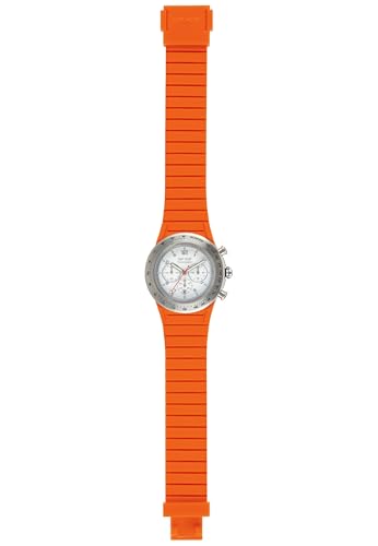 HIP HOP Armbanduhr Mann und Frau Chrono 39MM quadrante Weiss e uhrarmband in silizium, Metall orangefarbene, Werk Chrono QUARZUHR von HIP HOP