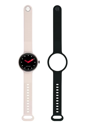 HIP HOP Hip Hip Hop Smart Watch Clock SmartWatch -Bewegung SmartModule SmartWatch -Bewegung und beige Silikongurt, schwarzer HWU1193 von HIP HOP