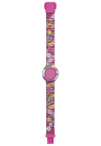 HIP HOP Armbanduhr für Mädchen, Kollektion Kids, Bewegung, wasserdicht bis 30 m, Armband aus bedrucktem Silikon, Länge verstellbar, Geschenkideen für Mädchen, fuchsia, case 28 mm, Modern von HIP HOP