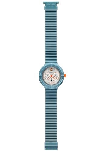 Hip Hop Herrenuhr, multifunktionale Kollektion, analoges Quarzwerk, wasserdicht bis 50 Meter, Armband aus Silikon, Länge verstellbar, Geschenkideen für Herren, weiß/blau, Taglia unica, Modern von HIP HOP