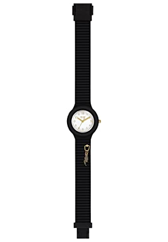 HIP HOP, Damenuhr Dancing in The Light Collection HWU1094, mit Only Time - 3H Quarzwerk, Silikonarmband und Sicherheitsverschluss, Farbe Schwarz von HIP HOP