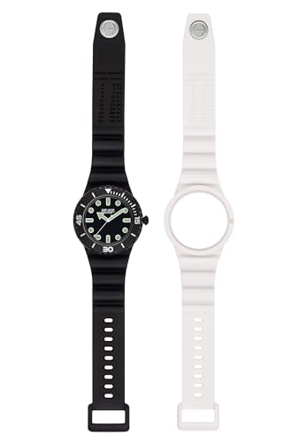 Hip Hop Master black HWU1233 silicone men's watch with double strap von HIP HOP