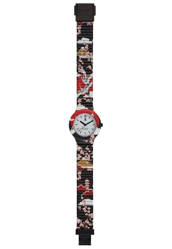HIP HOP Watches - Damen Armbanduhr HWU0861 - I Love Japan Kollektion - Silikonarmband - 32mm Gehäuse - wasserdicht - Quarz Werk - Schwarz von HIP HOP