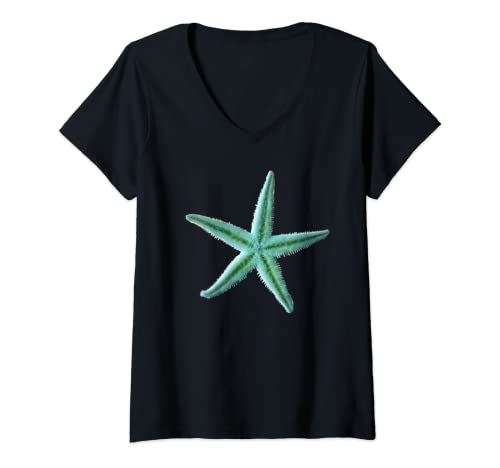 Damen SEESTERN! SEESTERN GRÜNER SEESTERN! T-Shirt mit V-Ausschnitt Damen SEESTERN! SEESTERN GRÜNER SEESTERN! T-Shirt mit V-Ausschnitt von HIP und COOL in Austin TEXAS