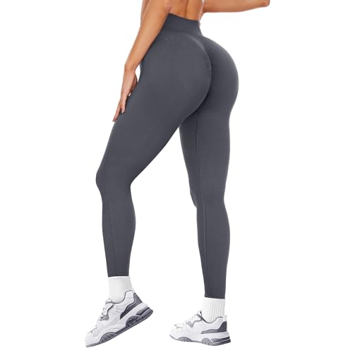 HIPOWER Scrunch Butt Leggings Damen High Waist Sport Leggins Booty Push Up Hose Elastische Sportsleggings Gym Sporthose Fitness Blickdicht Yoga Lang von HIPOWER