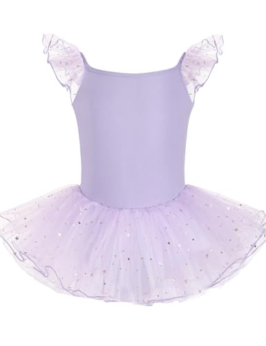 HIPPOSEUS Kinder Ballettkleidung Mädchen Tütü Ballettkleid Ballettanzug Mädchen Body Trikot,Y04,6-8 Jahre von HIPPOSEUS