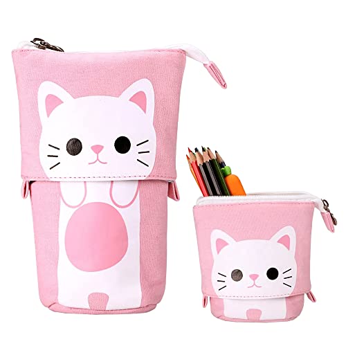 HIQE-FL Federmäppchen Reißverschluss,Pop-Up Bleistifthalter,2-in-1 Schlampermäppchen und Stifteköcher,Student Federmäppchen,Teleskopisch Mäppcheen von HIQE-FL