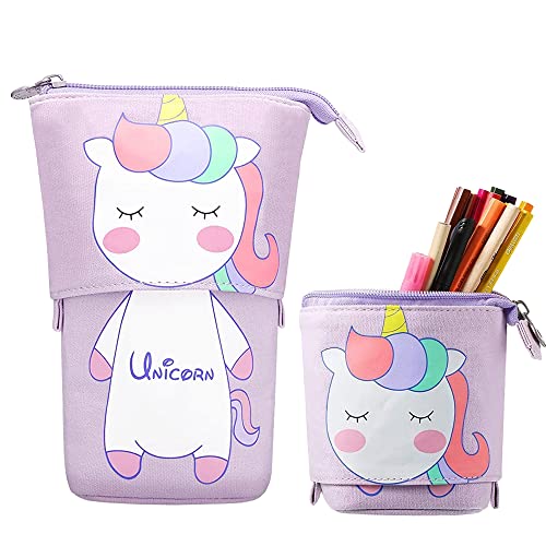 HIQE-FL Federmäppchen Reißverschluss,Pop-Up Bleistifthalter,2-in-1 Schlampermäppchen und Stifteköcher,Student Federmäppchen,Teleskopisch Mäppchen von HIQE-FL