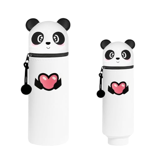 HIQE-FL Stand up Federmäppchen,Silikon Federmäppchen,2-in-1 Weiche Silikontasche,Tier Stifthalter,Cartoon Federmäppchen,Federtasche aus Weichem Silikon für Stifte (Kk) von HIQE-FL