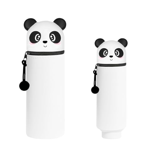 HIQE-FL Stand up Federmäppchen,Silikon Federmäppchen,2-in-1 Weiche Silikontasche,Tier Stifthalter,Cartoon Federmäppchen,Federtasche aus Weichem Silikon für Stifte (Mn) von HIQE-FL