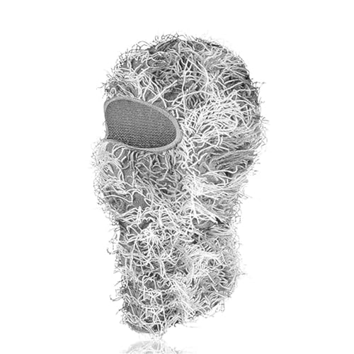 HIQIU Distressed Balaclava Vollgesicht Ski Gesichtsmaske Winddicht Gestrickte Vollgesicht Ski Cover Halswärmer für Damen Herren (#9) von HIQIU