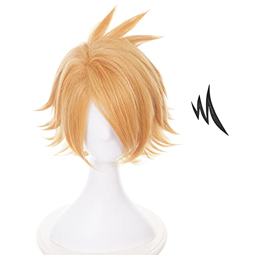 HIROAKIYA Chargebolt Denki Kaminari Wig, MHA My Hero Academia Chargebolt Denki Kaminari Cosplay Wig with Hairclip Wig Cap von HIROAKIYA