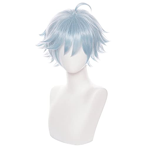 HIROAKIYA Chongyun Wig, Genshin Impact Chongyun Cosplay Wig with Wig Cap, Length approx.30cm von HIROAKIYA