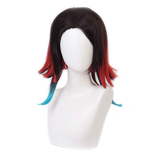 HIROAKIYA Enmu Wig, Demon Slayer Kimetsu no Yaiba Enmu Cosplay Wig with Wig Cap von HIROAKIYA