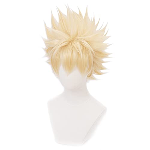 HIROAKIYA Katsuki Bakugou Wig, MHA Katsuki Bakugou Cosplay Wig with Wig Cap von HIROAKIYA