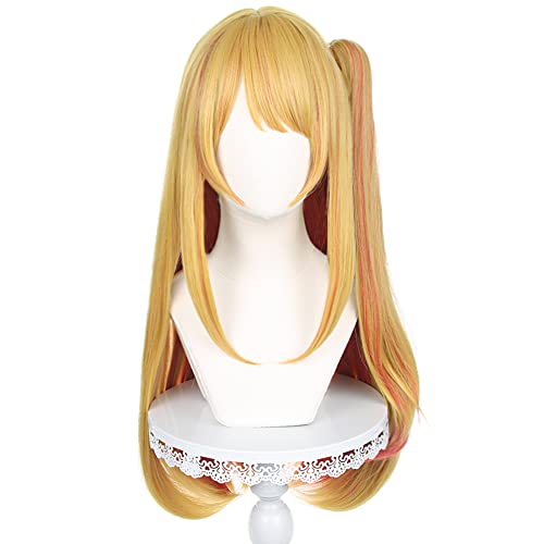 HIROAKIYA Ruby Hoshino Cosplay Wig, Oshi no Ko Cosplay Ruby Hoshino Wig Clip Ponytail with Wig Cap von HIROAKIYA