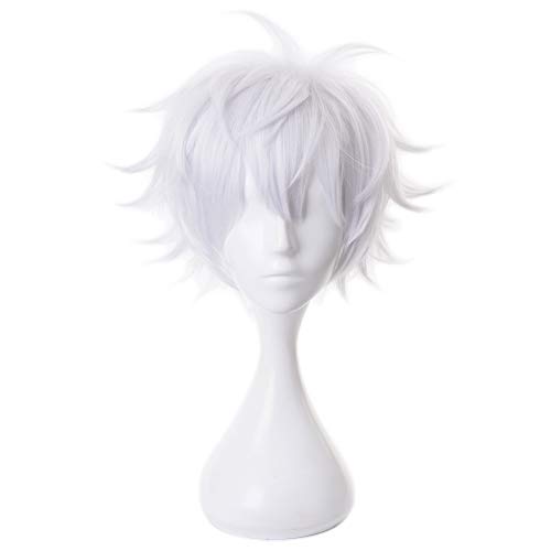 HIROAKIYA Satoru Gojo Wig, Jujutsu Kaisen Satoru Gojo Cosplay Wig with Wig Cap, Length approx.32cm von HIROAKIYA