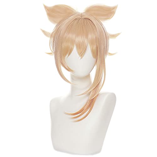 HIROAKIYA Yoimiya Wig, Genshin Impact Yoimiya Cosplay Wig Clip Hair Piece with Wig Cap, Length approx.45cm von HIROAKIYA