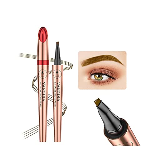 Wasserdichter Tattoo Augenbrauenstift, Flüssiger Augenbrauenstift, Professioneller Make-up Augenbrauenstift, Schnelltrocknend, Make-up Bleistift (02#Dunkelbraun) von HIROCK