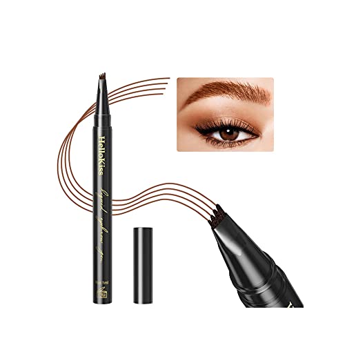 Wasserdichter flüssiger Augenbrauenstift, Tattoo Augenbrauenstift, professioneller Make-up Augenbrauenstift, schnell trocknender und langlebiger Make-up Bleistift (01#Hellbraun) von HIROCK