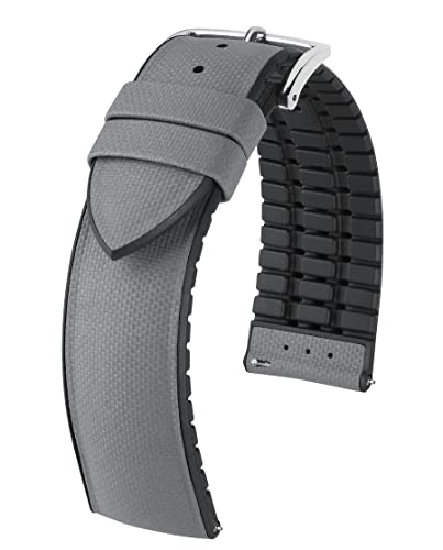HIRSCH Herren Performance Uhrenarmband Modell Arne 18 mm Grau von HIRSCH H