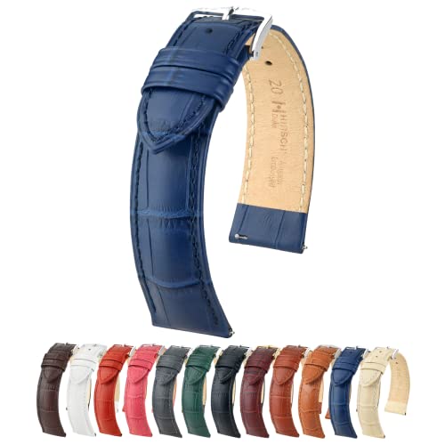 Hirsch Uhren-Armband Duke L 20 mm Leder Blau 01028080-2-20 von HIRSCH H