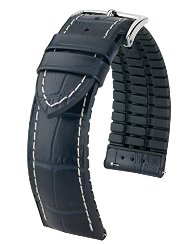 HIRSCH Herren Performance Uhrenarmband Modell George 22 mm Blau von HIRSCH