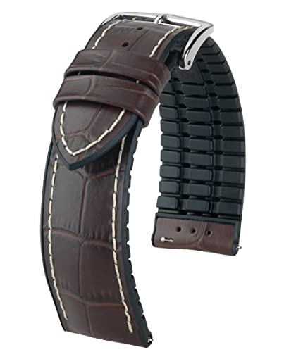 HIRSCH Herren Performance Uhrenarmband Modell George 22 mm Braun von HIRSCH H