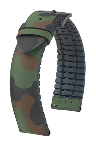 HIRSCH Herren Performance Uhrenarmband Modell John 20 mm Grün von HIRSCH