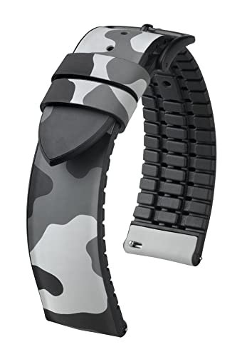 HIRSCH Herren Performance Uhrenarmband Modell John 22 mm Grau von HIRSCH H