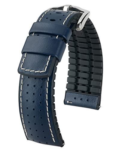 HIRSCH Herren Performance Uhrenarmband Modell Tiger 18 mm Blau von HIRSCH